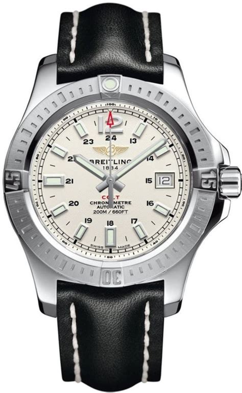 breitling colt 41 silver dial.